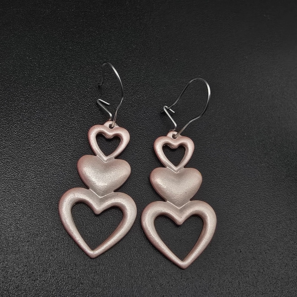 Avon 1988 Heart to Heart Earrings Pink Vintage Valentine's Jewelry